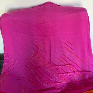 Shaded cream,orange and shocking pink Saree with embroidery and embellishments